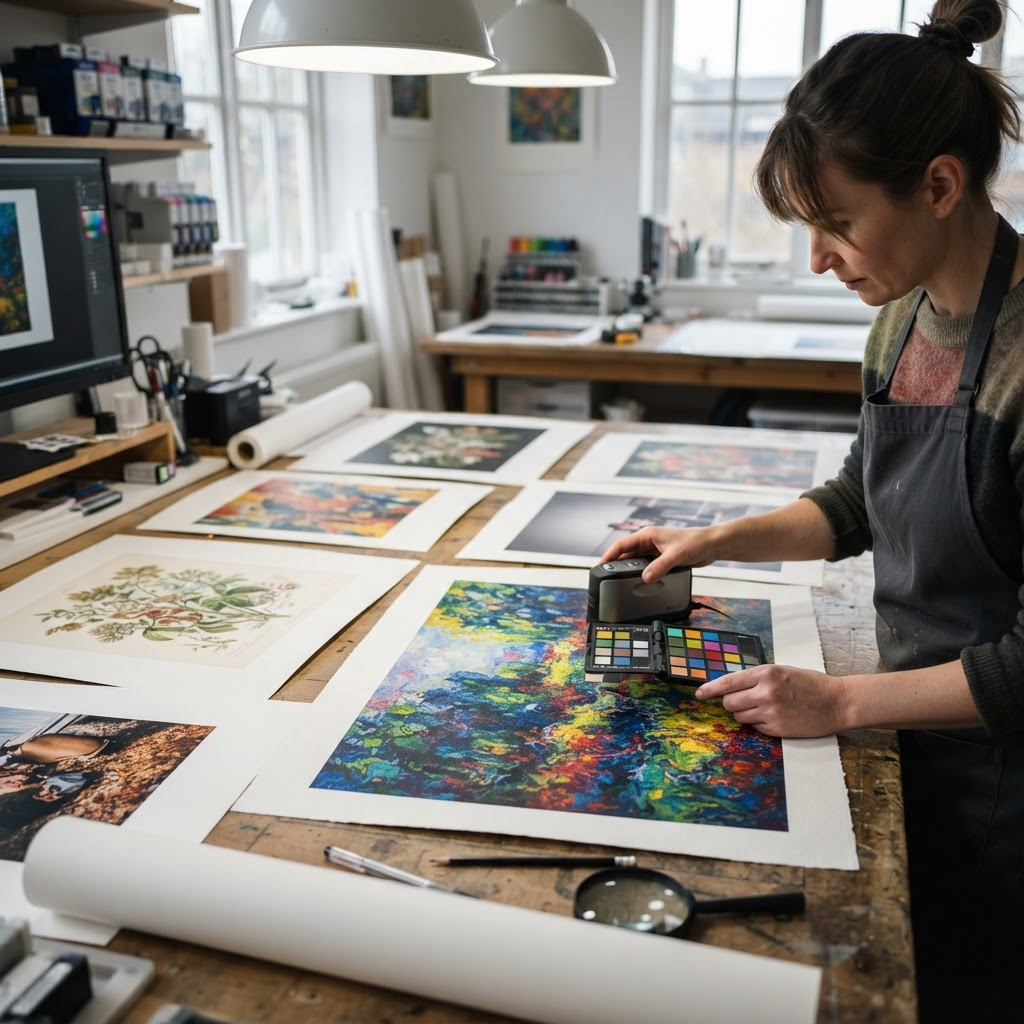 Proofing the prints for color accuracy